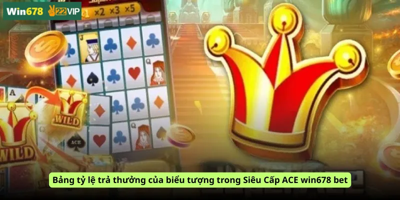 Bảng tỷ lệ trả thưởng của biểu tượng trong Siêu Cấp ACE win678 bet